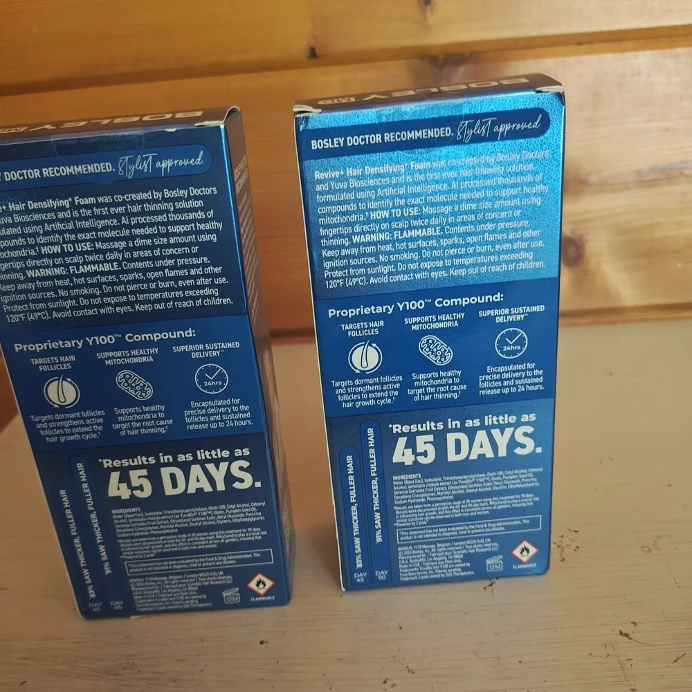 Bosley MD Revive+ Densifying Foam Growth Promoter for Men 4 Month Supply 60g X 2